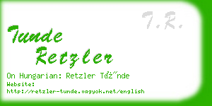 tunde retzler business card